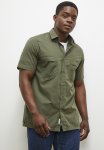 Washed Utility Short Sleeve Shirt - Olive