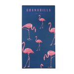 Granadilla Flamingo Beach Towel Navy