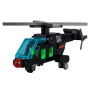 76 Piece - Military Transport Helicopter Building Block Set - Black