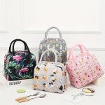 Classic Versatile Zipper Lunch Storage Bag With Cartoon Pattern Lightweight Versatile Portable Carry On Bento Bag