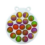 4AKID Small Plastic Rainbow Fidget Popper - Ladybug Rainbow