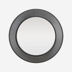 Emerging Creatives Spindle Round Mirror - Black
