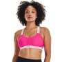 Under Armour Women's Crossback Low Sports Bra - Pink/white - Sm