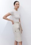 Fitted T-Shirt - Beige