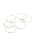 Silver Diamante Stretch Bracelets 8-PACK