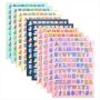 10 Sheets Colorful Letter Stickers Self Adhesive Alphabet Letter