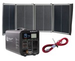 Flexopower Lithium 1200-SB50 Portable Power Station NAMIB260W Portable Solar 10M Extension Cable Combo – Plug & Play For