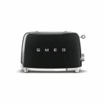 Smeg 50S Style Retro 2 Slice Toaster Glossy Black TSF01BLSA