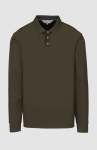 Mens Donald Long Sleeve Golfer In Olive - Olive 4XL