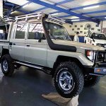 Toyota Land Cruiser 75 78 Series Narrow Nose Round Head Lights Snorkel Kit For