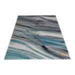Smte 200CM By 150CM Modern 3D Geometric Design Area Rug A3 With Smte Keyring With Keychain