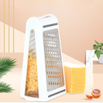 Dual-sided Stainless Steel Cheese Grater With Storage Container
