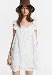 The White Lotus - Broderie Anglaise MINI Dress - White