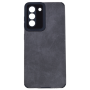 High Quality Pu Leather Detail Phone Case Compatible With Samsung Galaxy S21 - Grey