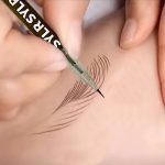 0.008MM Ultra Slender Extra Slim Eyebrows Pen Waterproof Professional Sweatproof Liquid Eyebrow Pencil Long Lasting Makeup Micro