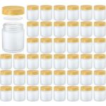 Norme 48 Pcs 4 Oz Glass Jars With Lids Empty Small Glass Containers And Inner Liners Reusable Cosmetic Jars Round Airtight Bottl