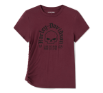 Women’s Willie G Skull Hi-lo Top – Zinfandel
