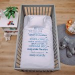 Dream Big Cot Duvet Cover Set - Blue