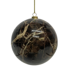 Xmas Ball Paper Glue Style Styrofoam And Paper 10CM Brown