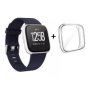 Generic Fitbit Versa Silicone Strap M/l Navy - With Protective Case