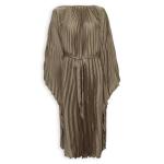 Taupe Pleated Belted Kaftan