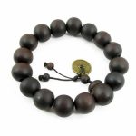 Killer Deals Unisex Large 15MM Wooden Bead Bracelet - Dark Brown - Best Bargains Online