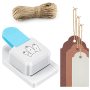 3 In 1 Craft Tag Punch Gift Tag Paper Punch Small Hole Punch For Tags Scrapbooking Supplies 1.5/2/ 2.5 Inches Craft Puncher With Rope For Paper Crafti