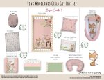 Cot Duvet Bedding Pink Woodlands Girls Got Lost Set