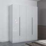 4 Door High Gloss Wardrobe