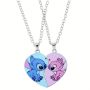 Cartoon Lilo & Stitch Bff Necklace Set Of 2 Best Friends Necklaces