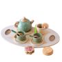 Kids Wooden Tea Set Pretend Play 15PCS - Tray & Accessories