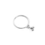 The Tres Charm Ring In Silver - N