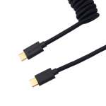 Keychron Coiled Aviator Cable – Black Straight