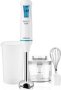 Mellerware Robot 500 Inox - Stainless Steel Single Speed Stick Blender With Attachments 500W White