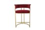 JOST Stainless Steel Gold Spray Bar Stool With Maroon Fabric