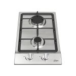 Univa 2 Burner Gas Hob – Stainless Steel