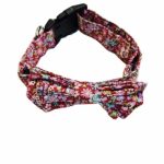 The Dapper Pet Large Pink Floral Bow Tie Dog Collar Stylish And Durable Waggs Pet Shop