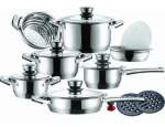 Smte 16 Piece German Designed Stainless Steel Cookware Set With Keychain