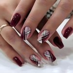 24-PIECE Star Wear Press-on Nails Set - Short Square Mixed Color System With Striped Glitter Pattern Glossy Finish - Removable F
