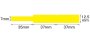 NB140 - NIIMBOT - D11 / D101 / D110 / H1S - 12.5X109MM - 65 YELLOW CABLE LABELS