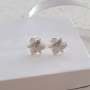 Savannah 925 Sterling Silver Flower Ear Stud Earrings Size 10MM