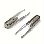LED Lighted Eyebrow Tweezer - Precision Stainless Steel Brow & Lash Clip Battery-powered Beauty Tool