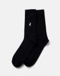 Polo Plain Black Ankle Socks - One Size Fits All Black