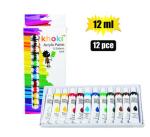 Acrylic Paints 12ML - 12 Colours
