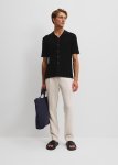 Cotton Silk Textured Knit Shirt