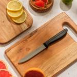 Rounded Serrated Knife Black
