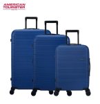 American Tourister Novastream 3-PIECE Expandable Luggage Set-navy - Ys Travel Bags