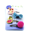 Assorted Snap Clips With Motif 5 Pack