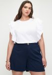 Edit Anglaise Ruffle Tee Plus - White
