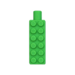Silicone Chewable Pencil Toppers Brick - Green